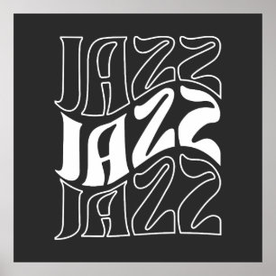 Jazz Wordmark Bold Outline  Poster