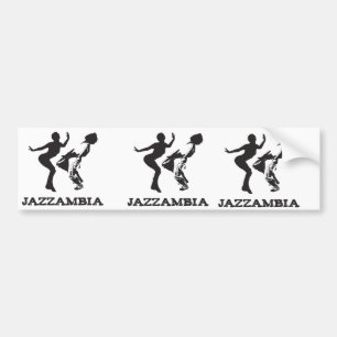 JAZZAMBIA bumper sticker White