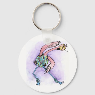 Jazzercise Flamingo Key Ring