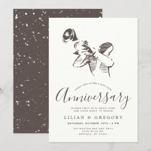 Jazzy Anniversary   Jazz Music Themed Party Invitation