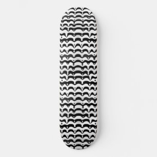 Jazzy Black & White Melting Zebra Stripes Skateboard