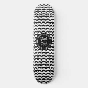 Jazzy Black & White Melting Zebra Stripes Skateboard