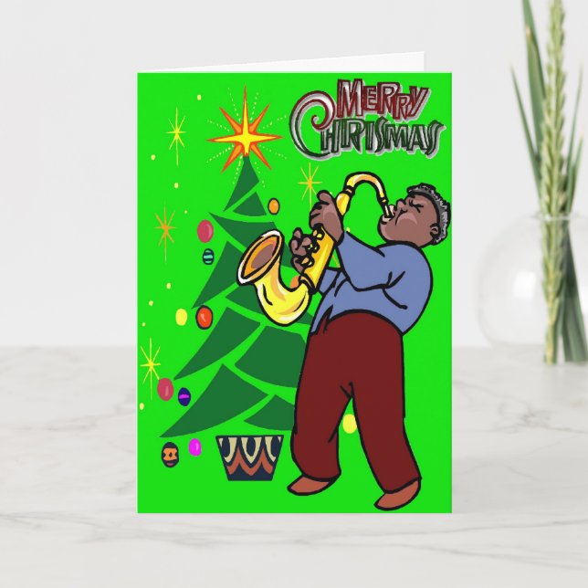 Jazzy Christmas Holiday Card (Front)