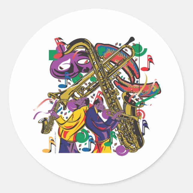 JAZZy Classic Round Sticker (Front)