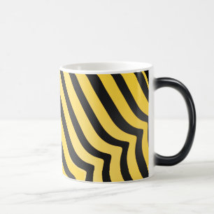 Jazzy Cute Black and Yellow Striped Bumblebee Magic Mug