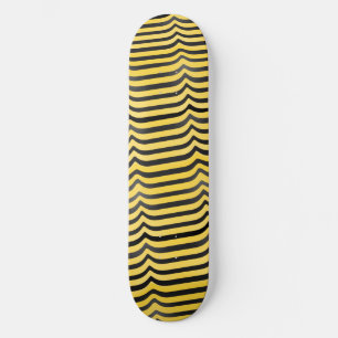 Jazzy Cute Black & Yellow Striped Bumblebee Skateboard