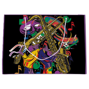 Jazzy Fest New Orleans Music Large Gift Bag