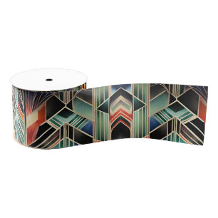 Jazzy Geometric Elegant Classic Boho Geometrical Grosgrain Ribbon