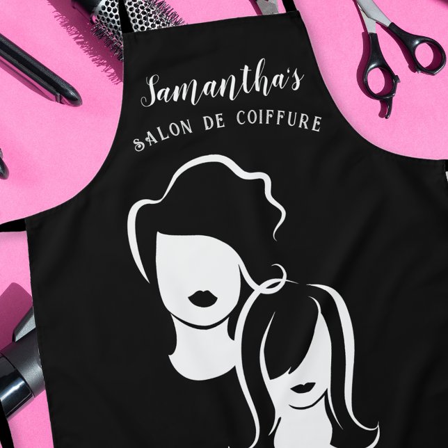Jazzy Hairstylist Silhouettes Apron (Creator Uploaded)