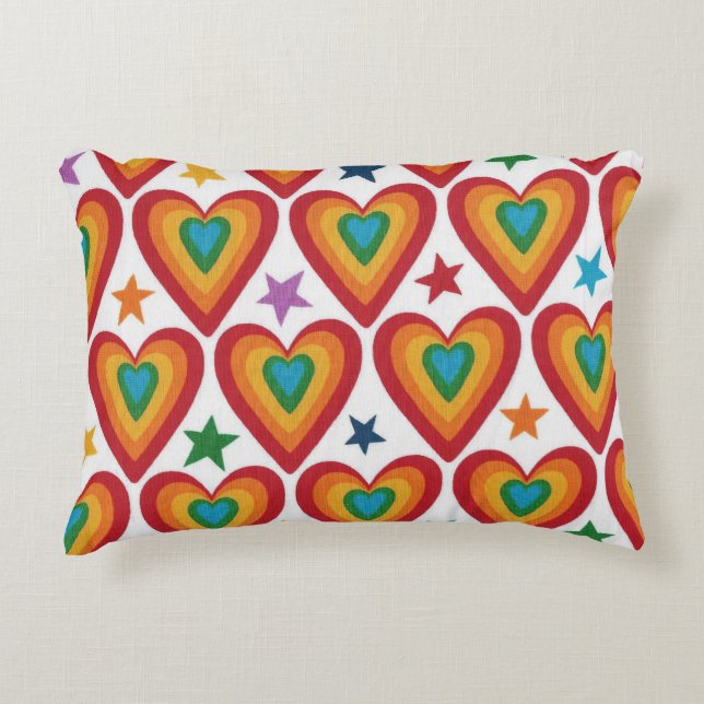 Jazzy Heart Print Pillow (Front)
