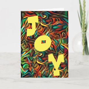 Jazzy Joy Retro Style Christmas Holiday Card