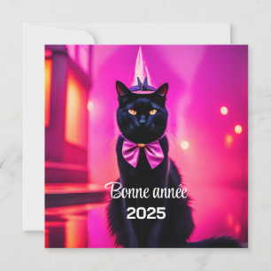 Jazzy Kitty - Bonne année Holiday Card