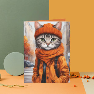 Jazzy Kitty  - October Vibes Card