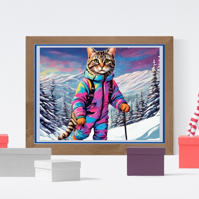 Jazzy kitty on a ski  tour poster (Creator Uploaded)