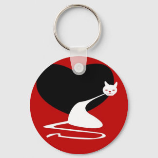 Jazzy Kitty (red) Key Ring