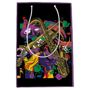 Jazzy New Orleans Music Fest Medium Gift Bag
