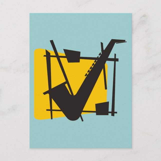 Jazzy Sax Postcard (Front)
