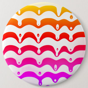 Jazzy Tropical Psychedelic Dripping Stripes 6 Cm Round Badge
