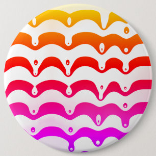 Jazzy Tropical Psychedelic Dripping Stripes 6 Cm Round Badge