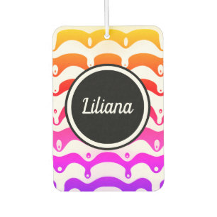 Jazzy Tropical Psychedelic Dripping Stripes Car Air Freshener