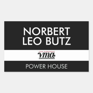 JBHS VMA Black Background with White ALL CAPS Font Rectangular Sticker