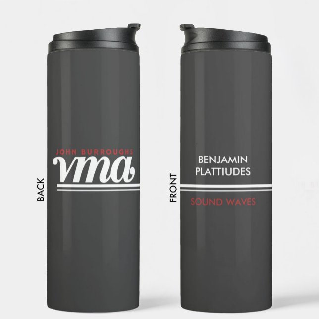 JBHS VMA Black with White Logo Customisable Thermal Tumbler (Creator Uploaded)