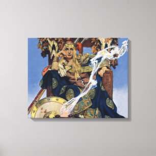 JC Leyendecker Queen Maeve Celtic Warrior Canvas Print