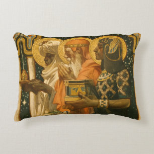 JC Leyendecker Three Wise Men Vintage Christmas Decorative Cushion