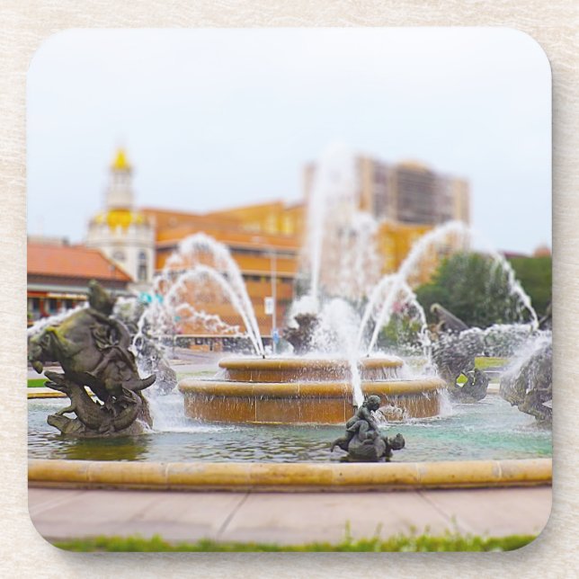 JC Nichols Fountain Country Club Plaza KC Coaster (Front)