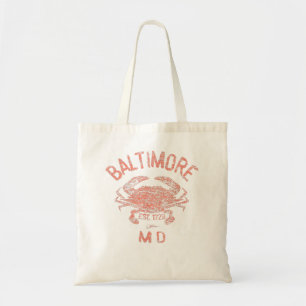 JCombs Baltimore, Maryland, Chesapeake Blue Crab  Tote Bag