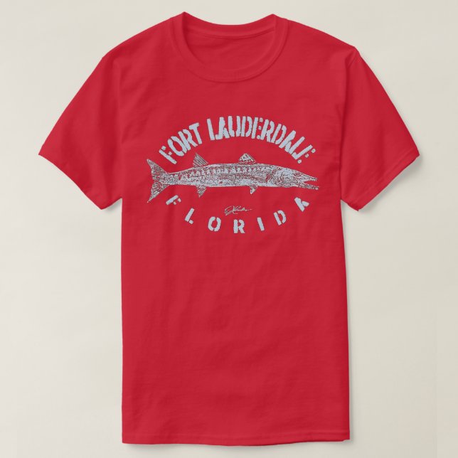 JCombs Fort Lauderdale FL Great Barracuda  T-Shirt (Design Front)