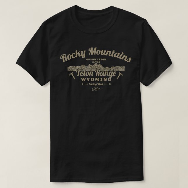 JCombs Grand Teton, Teton Range, Rocky Mountains  T-Shirt (Design Front)