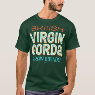 JCombs Virgin Gorda, BVI, Retro, Beach  T-Shirt