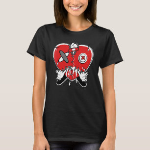 JD 4 Red Thunder Heart Crying Red Thunder 4s Matc T-Shirt