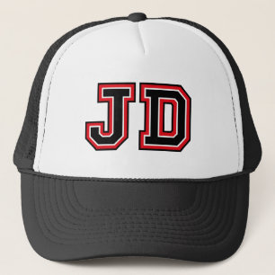 'JD' Monogram Trucker Hat
