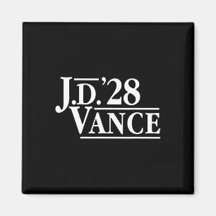 Jd Vance 28 Red Vance 2028 J.d. President Hillbill Magnet