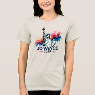 JD Vance For President 2028 America First Tri-Blend Shirt