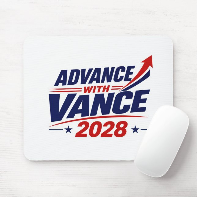JD Vance For Presidential Election 2028 Mouse Mat (With Mouse)