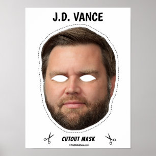 JD Vance Halloween Mask Poster