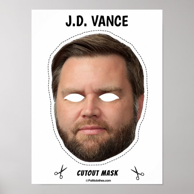 JD Vance Halloween Mask Poster (Front)