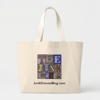 JDLogo, JunkDrawerBlog.com Large Tote Bag