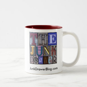 JDLogo, JunkDrawerBlog.com Two-Tone Coffee Mug