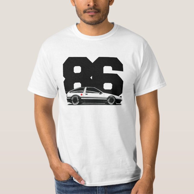 JDM AE86 Trueno Drift Car T-Shirt (Front)