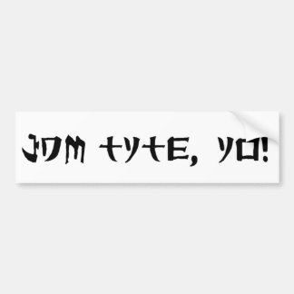 JDM black Bumper Sticker