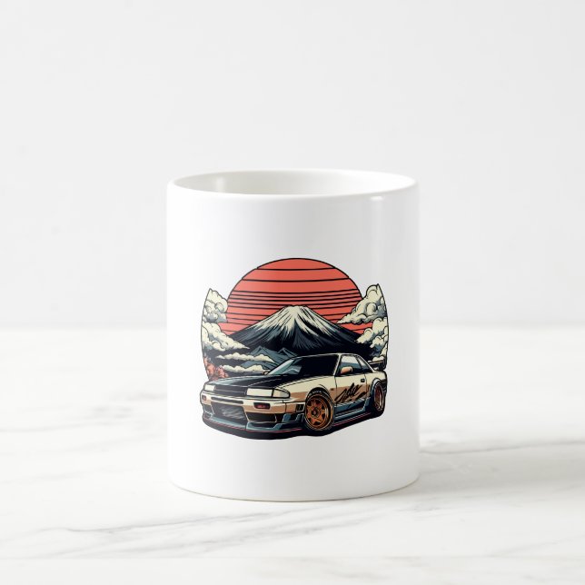 JDM car Japanese Retro Car Racing Drifting Legend  Coffee Mug (Center)