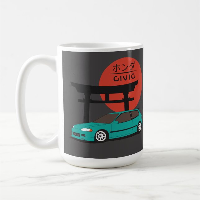 JDM Hatch Legend Torii Sunset Street Culture Coffee Mug (Left)