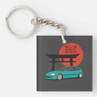 JDM Hatch Legend Torii Sunset Street Culture Key Ring