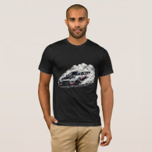 JDM Sports Car Drift Smoke Graphic Art