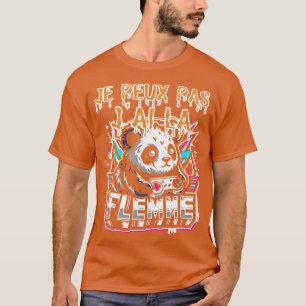 Je Peux Pas Jai La Flemme Cadeau Drle Humour Panda T-Shirt