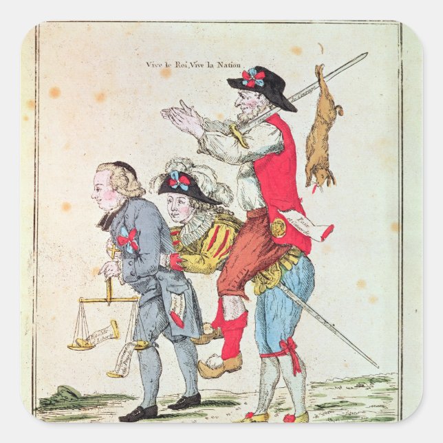 Je Savais Bien Que Nous Aurions Notre Tour' Square Sticker (Front)